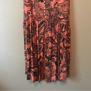 Free People Smooth Sailing Burnt Orange Maxi Skirt